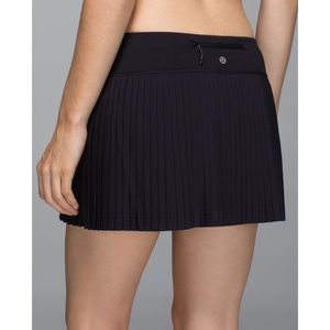 Lululemon Pleat To Street Skirt II Black (size 10)